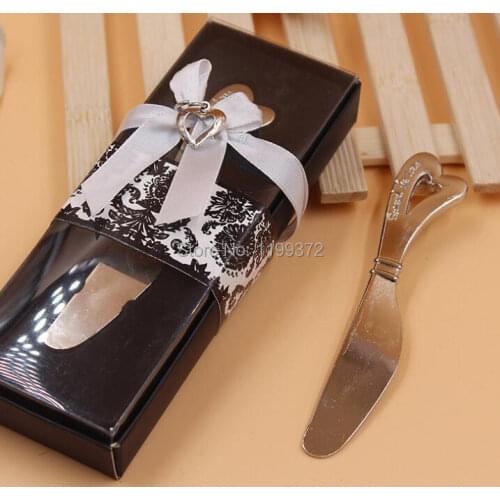 50pcs Spread The Love Heart-Shaped Heart Shape Handle Spreaders Spreader Butter Knives Knife Wedding Gift Favors