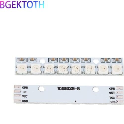 8 channel WS2812 WS2812B WS 2811 5050 RGB LED Lamp Panel Module 5V 8 Bit Rainbow LED Precise