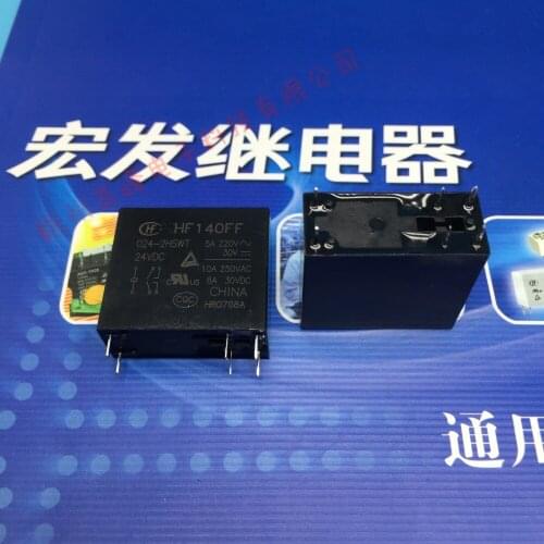 Free shipping lot (10pieces/lot) 100%Original New HF HF140FF-024-2HSWT JZX-140FF-024-2HSWT 6PINS 10A 24VDC Power Relay
