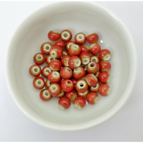 6# 100pcs China Ceramic Beads String Sell By Bags Procelain Bead For Jewelry Making 6mm Beads #A513B