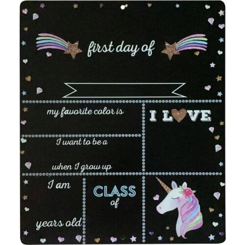Wooden Chalkboard Reusable Easy Clean First Day/ Last Day Of School For School Photo Prop Sign Kindergarten Teaching Aids