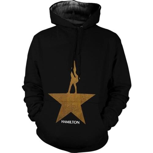 Hamilton Musical Childrens Hoodie American Musical Broadway Gold Star Pullover Hoodie Boys / Girls Autumn Winter same hoodie