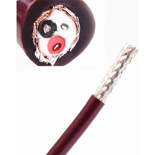 DIY HiFi Audio Line 4N Pure Silver Conductor RCA XLR Bulk Cable Square Core Speaker Wire