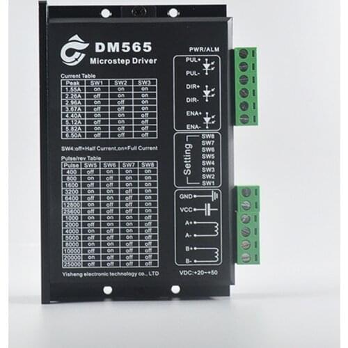1pc DM565 2 phase 57 86 step motor driver 1.0A-6.5A 18V-90V DC motor driver for Nema 34 Motor