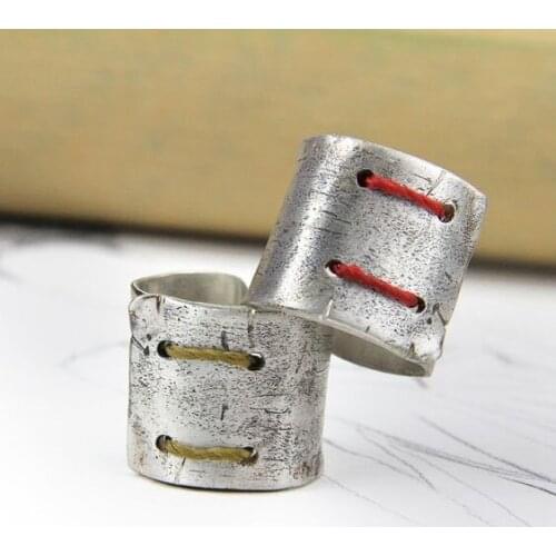STONE AGE KOLLEKSİYONU THREAD KNOT SILVER DOUBLE WEDDING RING