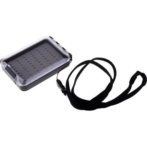 Pocket Easy Grip Foam Fly Fishing Box Flies Hook Storage Box with Lanyard