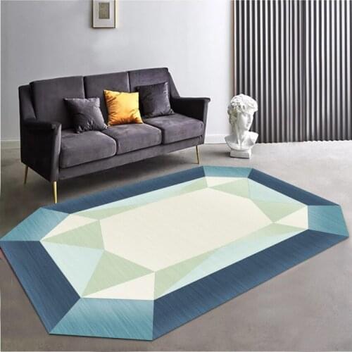 Large Size Home Carpet Irregular Ellipse Water-absorption Anti-slip Wear-resisting Living Room Ground Decoration Nordic Style