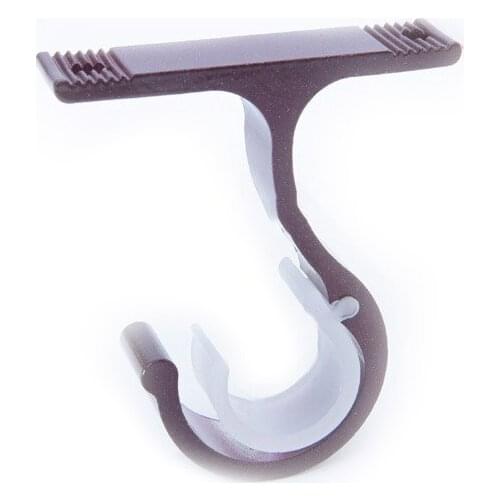 1 Pair Curtain Rod Brackets Aluminum Alloy Wall & Ceiling Mount Single Curtain Rod Holder Bracket, Wine Red, White, Rose Gold