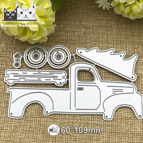 Reunion Car Metal Cutting Dies Embossing Mold DIY Scrapbooking Album Paper Craft Knife Mould Cards Blade Punch Stencils 2020 New