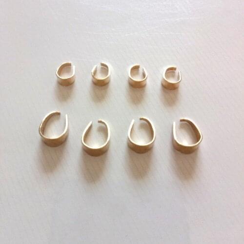 Hot 50pcs Metal Clasps Pinch Clips Bails Charm Melon Seeds Buckle Pendant DIY Necklace Bracelet Connectors Jewelry Findings
