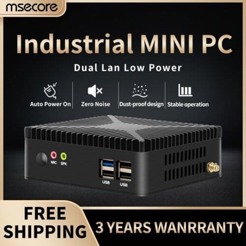 MSECORE Intel J1900 Office Mini PC Windows 10 Linux Desktop Computer Industrial Pc Quad Core 8G RAM 128GB HTPC DP HDMI 4K WIFI