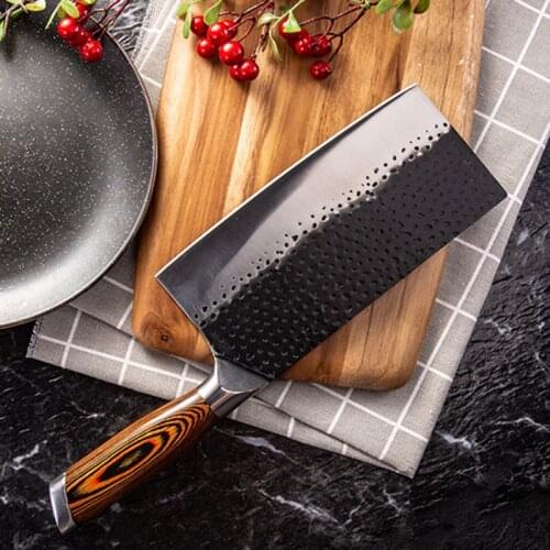 Liang Da New Professional Handmade Forged Kitchen Chopping Knife Stainless Steel Chinese Knife Meat Cleaver Kitchen Knives Tool