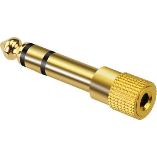 Gold plated 6.35mm 1/4"Male plug to 3.5mm 1/8"Female Jack Stereo Headphone Audio Adapter ,TRS 6.35 to 3.5 converter