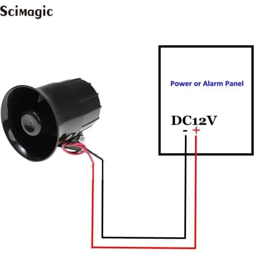 Wired Alarm Siren Horn Outdoor For Home Alarm System Security Loudly One Tone Sound Siren