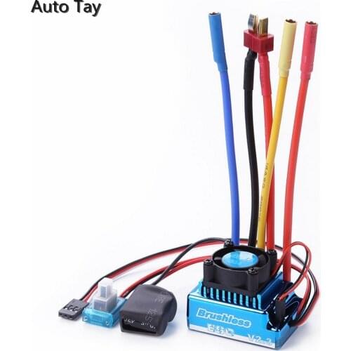 Waterproof 45A 60A 80A 120A Brushless ESC Electric Speed Controller Dust-proof for 1/8 1/10 1/12 RC Car Crawler RC Boat Part