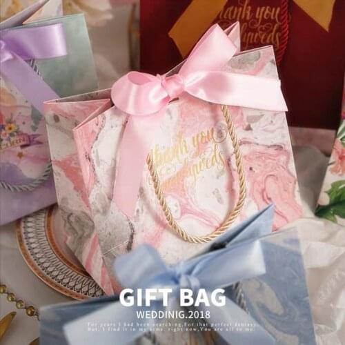 Ins Romantic Flamingo wedding Party Favors for bridesmaid gift bag with hand bag Chocolate Paper Gift Box packaging Flower box