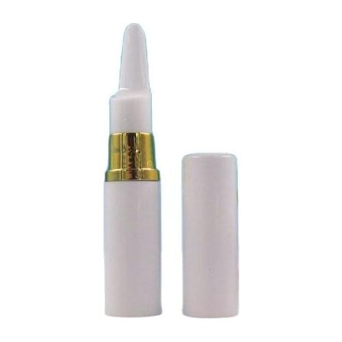 5ML white airless bottle long Gold vacuum pump white lid lotion emulsion serum sample eye essence skin care packing