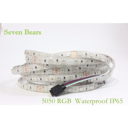 Waterproof IP65 DC24V led strip 5050 SMD 5M 300led 60led/M white/Warm white/RGB flexible led ribbon indoor decoartion