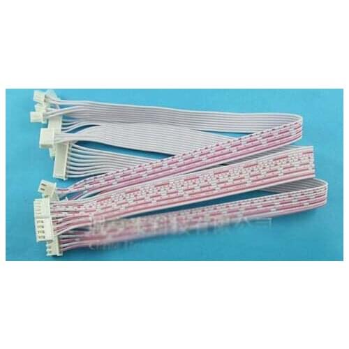 XH2.54 10P 40CM 400mmPlug shell Ribbon cable Double plastic shell double Red and white Ribbon cable