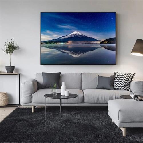 Japan famous attractions Mount Fuji Landscape Canvas Paintings Scenery Posters Cuadros Wall Art Picture for Home Decoration
