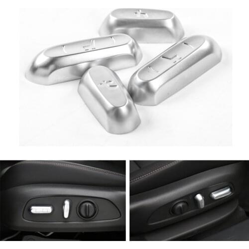 YAQUICKA 4Pcs/set Car Interior Seat Adjust Button Switch Cover Trim Styling Sticker For Chevrolet Equinox 2017+ Car-covers ABS