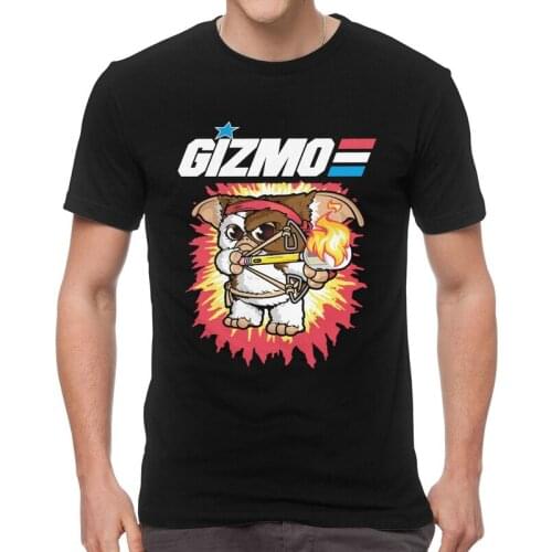 Funny Gremlins T-shirt Mens Novelty T Shirt Short Sleeve Cotton Gizmo 80s Movie Mogwai Monster Retro Sci Fi Tshirt Urban Tees