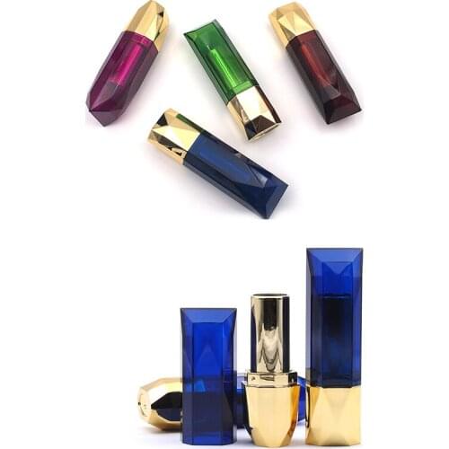 10/20/50/80pcs 4 Color Diamond Golden Lipstick Lip Balm Tube Empty High Quality Plastic Lip Rough Pipe Lipstick Gloss Container