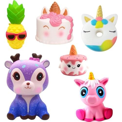 2019 Cute Soft Squishy Cartoon Toy Scented Slow Rising Exquisite Kid Soft Decompression Fun Toys Relax gift ornament