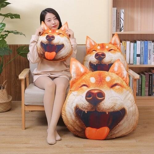 3D Shiba Inu Dog Shape Cushion Throw Pillow With PP Cotton Inner Home Decor Cartoon Sofa Toys Sleeping Pillow Plush Gift For Kid