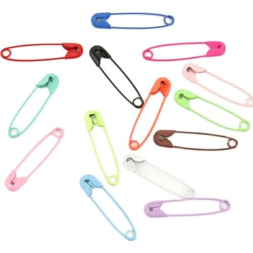 50pcs Colorful Safety Pins DIY Sewing Tools Accessory Stainless Steel Needles Large Safety Pin Small Brooch Apparel Accessories