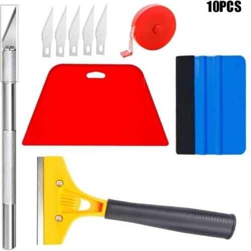 8/10/16PCS Car film wallpaper smoothing tool trapezoidal scraper for contact paper bonding vinyl lettering film pasting tool