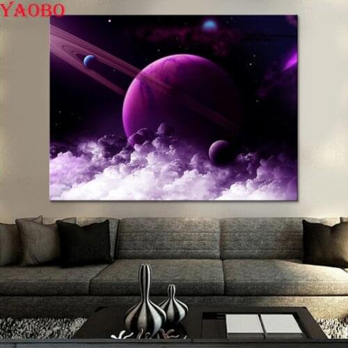5D DIY diamond painting Abstract diamond embroidery Universe Space diamond mosaic cross stitch square & round crafts home decor