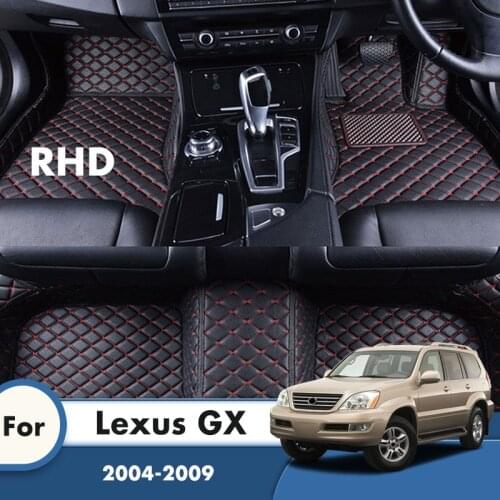 RHD Car Floor Mats For Lexus GX 2009 2008 2007 2006 2005 2004 Auto Interior Accessories Custom Foot Pads Rugs Protect Carpets