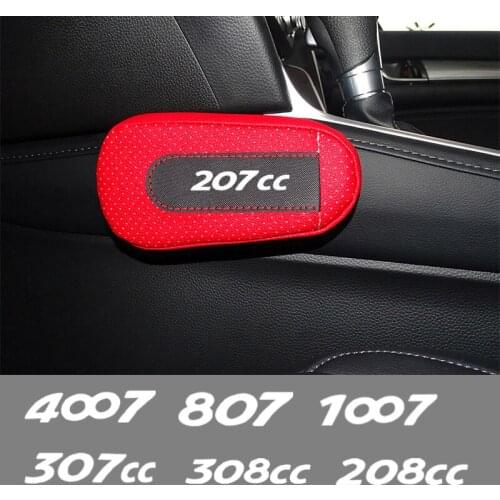 Car soft leather leg pads knee pads seat support Accessories For Peugeot 4007 807 1007 307cc 308cc 208cc 207cc 206cc RCZ