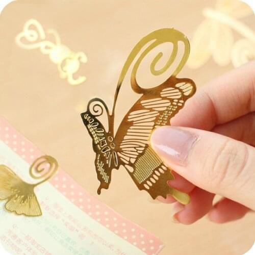 Free shipping Novelty Gift Kawaii School Stationery Store Metal Clip Gold Bookmark For Books / Vintage Book Markers