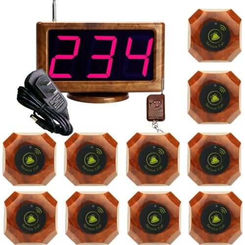 JINGLE BELLS good quality wireless calling system 10 calling button+ 1 main host receiver / wireless pagers restaurant equipment