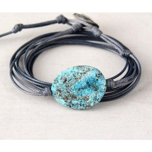 Bohemia Wrap Bracelet Natural Stones Boho String Friendship Bracelet Unique Handmade Ethnic Multilayers Gift Bracelets