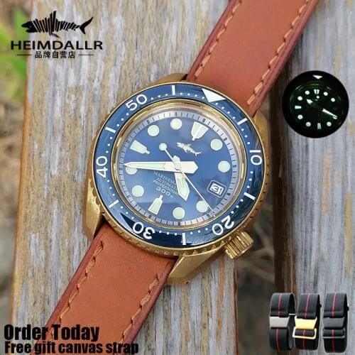 HEIMDALLR Bronze Diving Watch Big MM Ocean Lord Sapphire Glass Wear-Resistant 300m Waterproof Automatic Mechanical Mens Watch