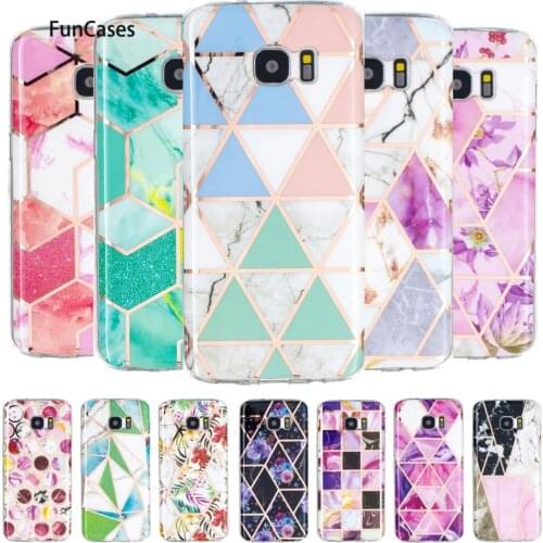 Phone Covers For carcaso Samsung S7 Edge Cover Leaves Soft IMD Cover Csse Case Samsung Galaxy hoesje S7 Silicone Cover Samasung