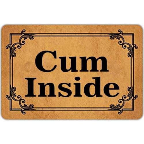 Welcome Mat with Rubber Back 30"(L) x 18"(W) Cum Inside Funny Doormat for Entrance Way Monogram Mats for Front Door Mat No Slip
