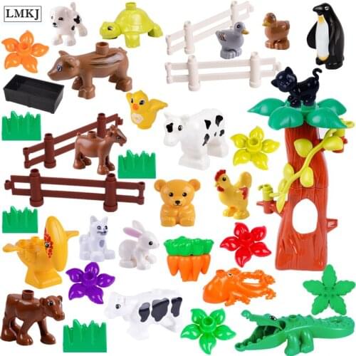 Big Size Animals Series Model Figures Building Blocks Animals Educational Toys For Children Gifts