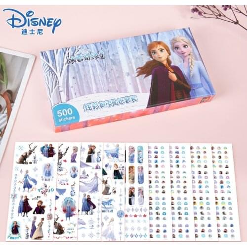 Disney Frozen 2 Elsa And Anna Makeup Toys Nail Stickers Girls Snow White Princess Pony Kids Waterproof Tattoo Sticker Girls Toy