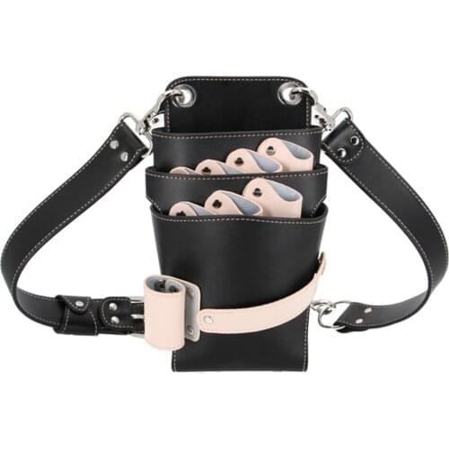 PU Leather Salon Barber Hairdressing Scissors Pouch Holster Hair Stylist Tools Bag Comb Shear Holster Waist Shoulder Belt