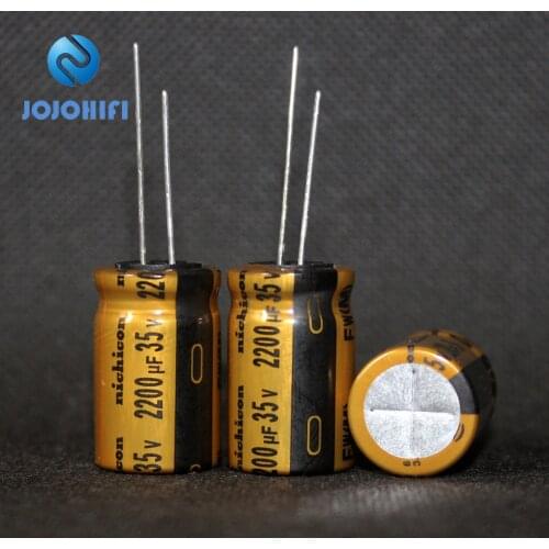 2pcs-20pcs Nichicon 2200uF 35V 16*25mm FW Capacitor Pitch 7.5mm 85 ℃ 35V/2200uf Gold Audio fever Filter Electrolytic Capacitors