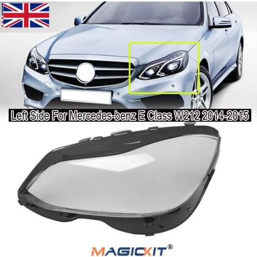 MagicKit Left Car Headlight Headlamp Lens Cover Shell Fits for Mercedes Benz W212 14-15
