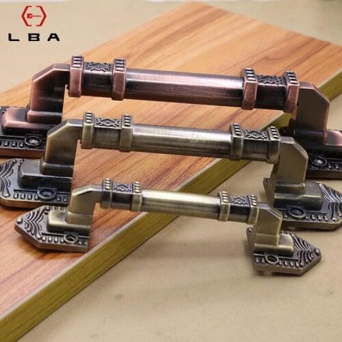 Furniture Hardware Cabinet Antique Aluminum Alloy Length Barn Door Handle Vintage Bronze Gate Home Drawer Door Handles