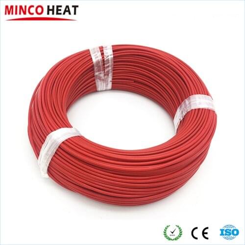 MINCO HEAT 100m/lot 24K 17ohm/m Fluoroplastic Infrared Carbon Fiber Heating Cable Hotline for Underfloor Warming