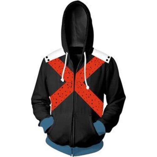 My Hero Academia Cosplay Digital Printing Fashion Casual Round Neck Loose Pullover Japan Anime Hip Hop Sweats Unisex Costume
