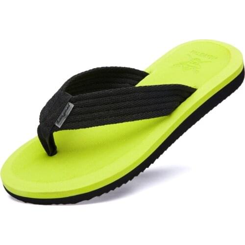 2021 New Arrival Summer Men Flip Flops High Quality Beach Sandals Anti-slip Zapatos Hombre Casual Soft Bottom Beach Shoes Cheap