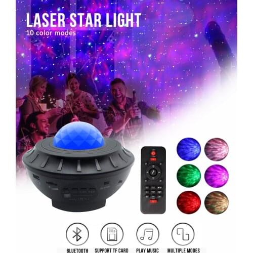 New LED night light bluetooth star light laser light projection light water pattern star light USB music sleep light